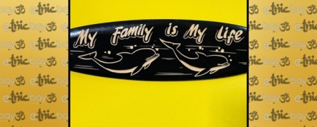 My Family is My Life | Tavola da Surf decorata con Delfini